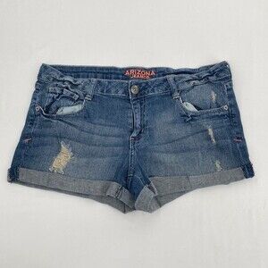 Arizona Jeans Co Stretch Jean Shorts size 11 Shorty Low Rise Juniors